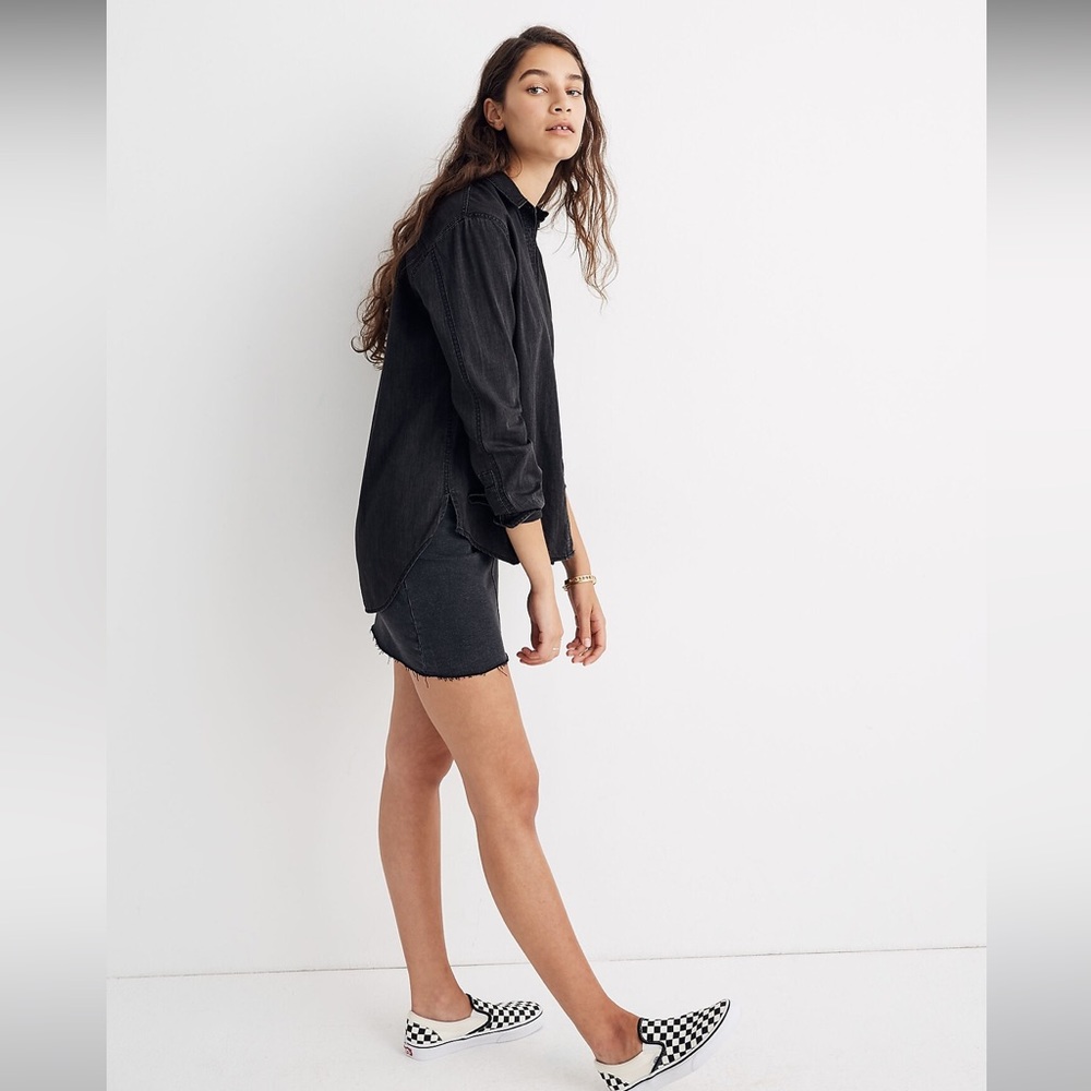 Madewell || Denim Oversized Ex-Boyfriend Shirt in Lunar Wash